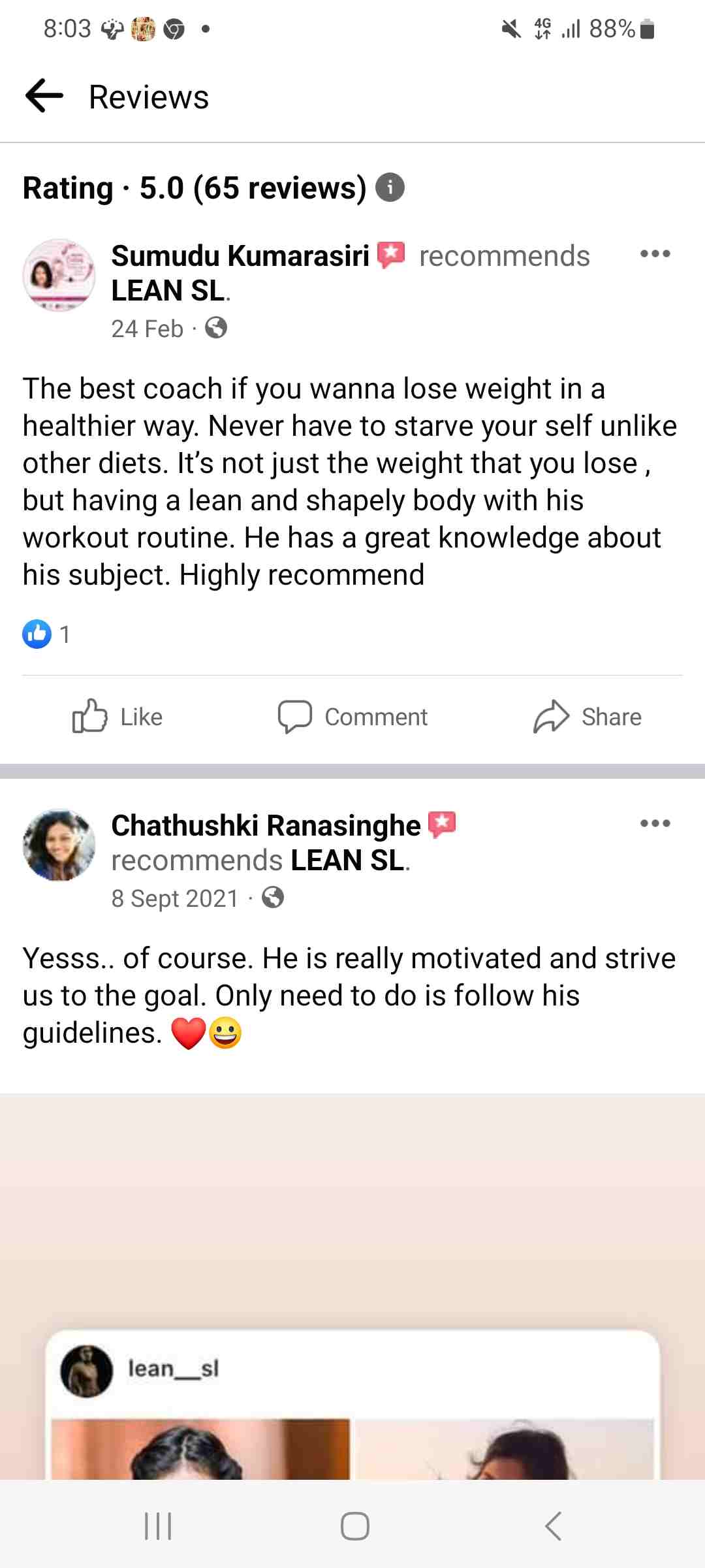 fitness and health, feedback, feedback facebook