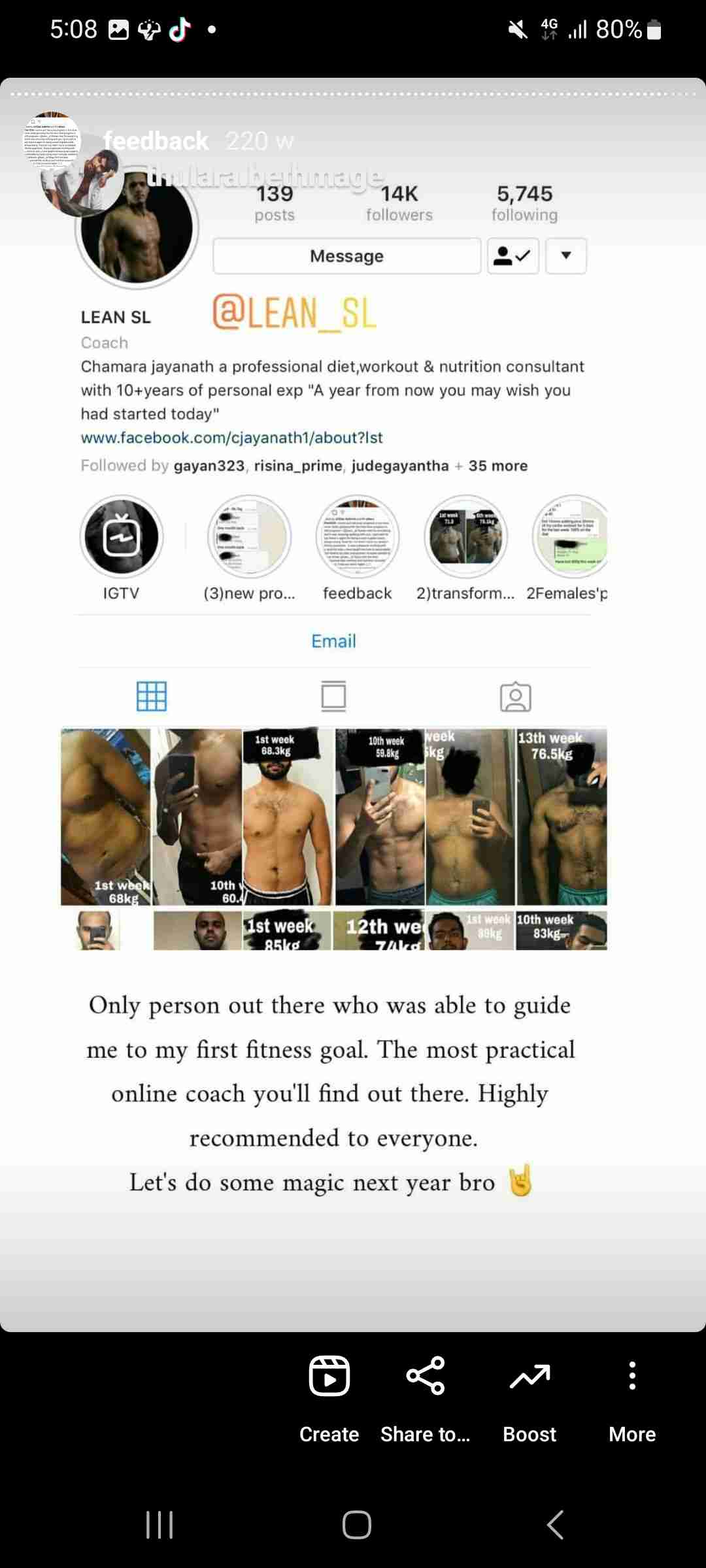 fitness and health, feedback, feedback facebook