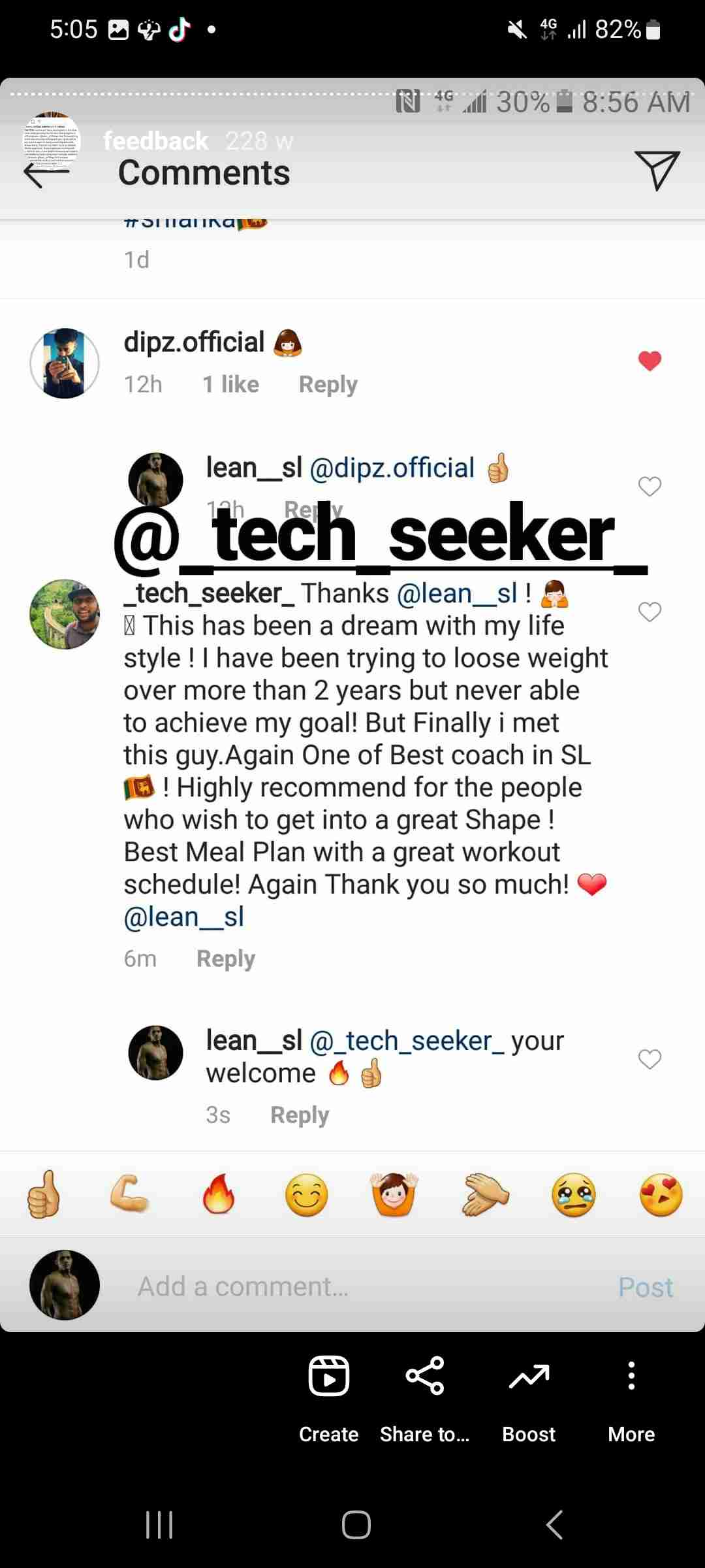 fitness celebrity, feedback, feedback facebook